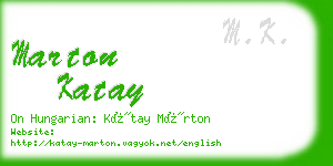 marton katay business card